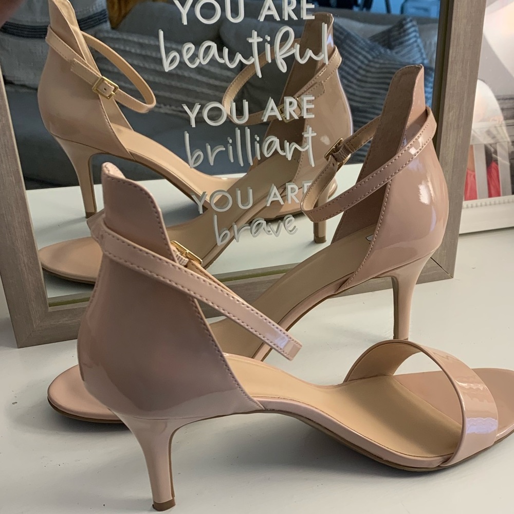 BP. Blush Patent Open Toe Dress Sandal - Picture 3 of 5